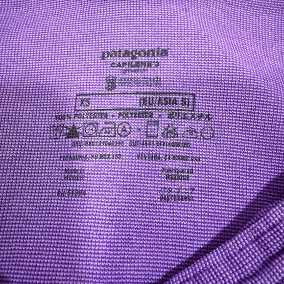 Patagonia Capilene 2 Lightweight 1/2 Zip Purple Women's Pullover Size XS - Picture 5 of 7